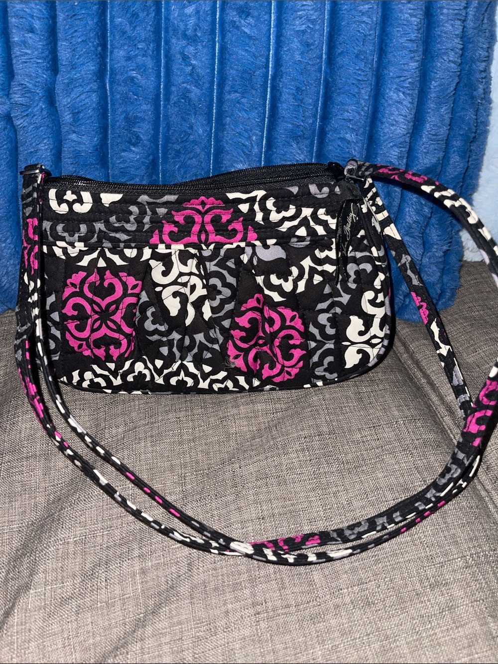 Vera Bradley Canterbury Magenta Quilted Shoulder Crossbody retired print